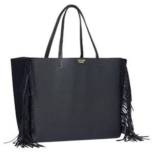 VS Black Leather Tote